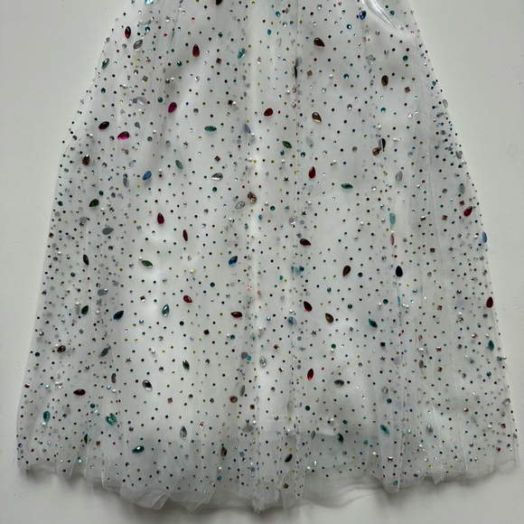 Lola + the Boys Girls Rainbow Crystal Gem Dress - Size 4 - Picture 4 of 16